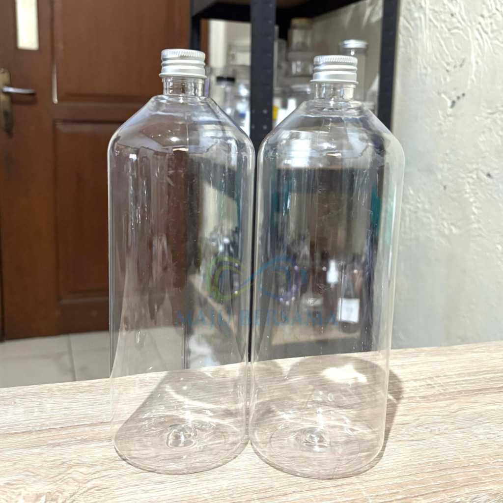 Botol Plastik 1 Liter 1000 Ml Ulir / Botol Aluminium 1 Liter 1000 Ml / Botol Cuka Apel 1 Liter 1000
