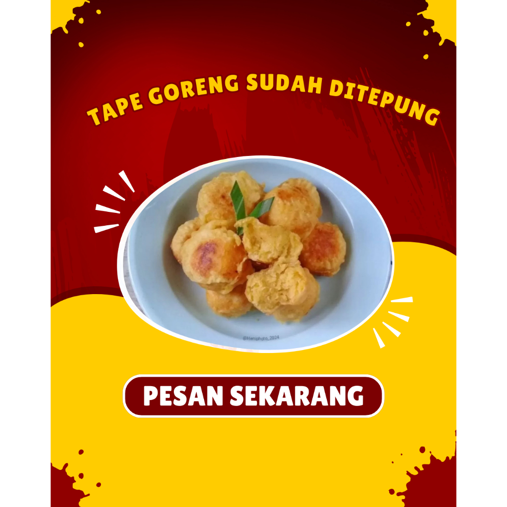 

Tape goreng sudah dibalur tepung/ tinggal goreng/ 4 pcs