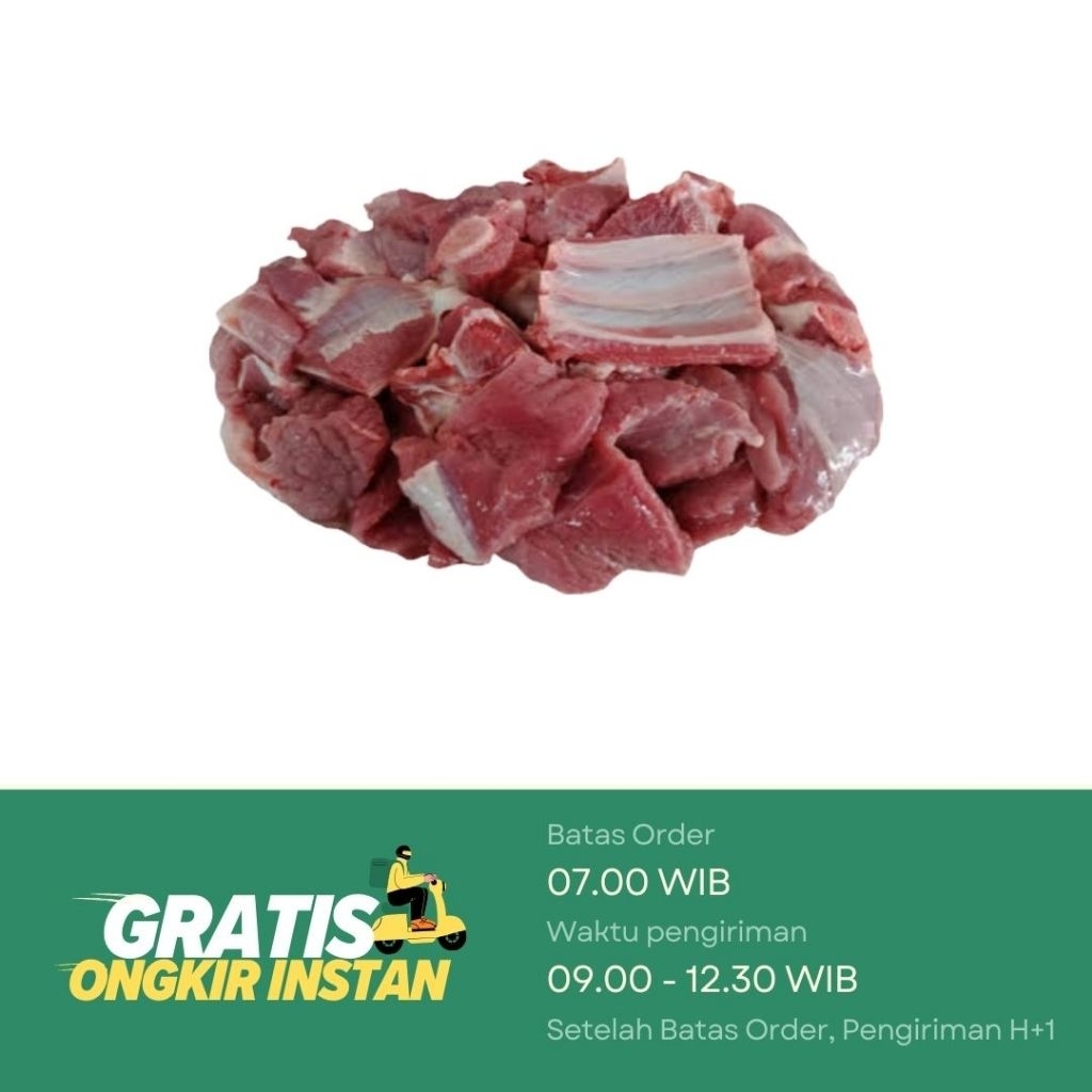 Daging Kambing Muda Campur Tulang iga 500 gram