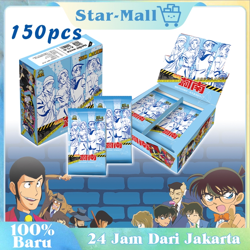 1 Box 150Pcs Conan Collection Card Kartu Koleksi Detective Conan Kartu Anime Card  Little Dinosaur