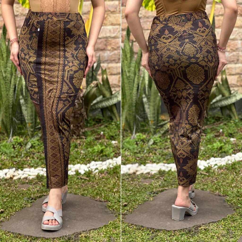 kamen jadi || rok bawahan wanita bahan moscrep full stretchy (melar) || motif songket terbaru || tra