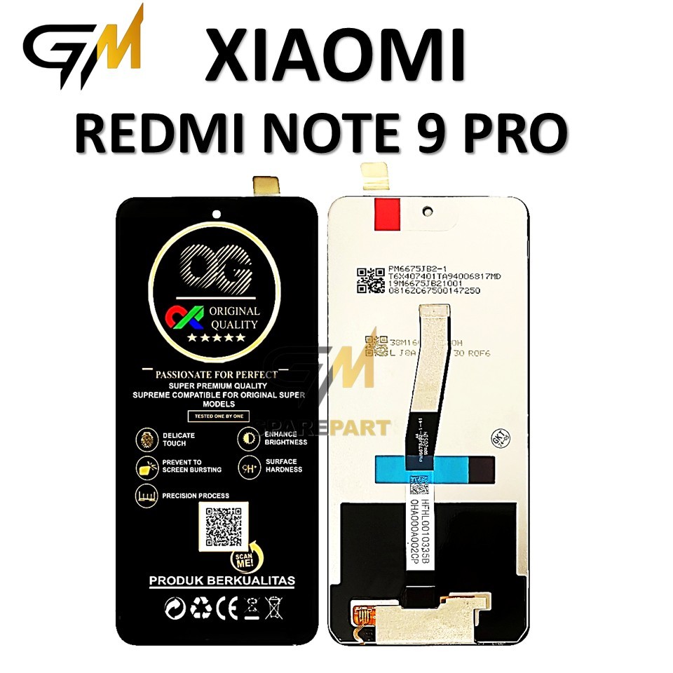 LCD TOUCHSCREEN XIAOMI REDMI NOTE 9 PRO ORIGINAL 100% FULLSET