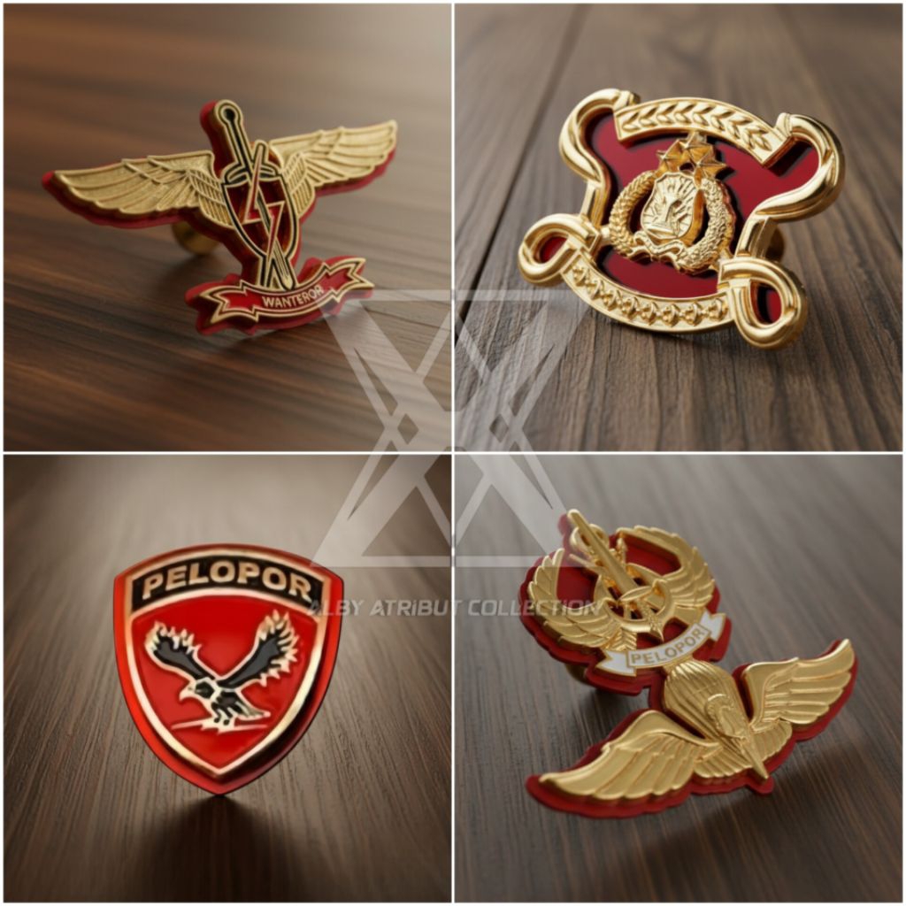 PIN BRIMOB / WANTEROR / GEGANA / PELOPOR BRIMOB / RODA BRIMOB