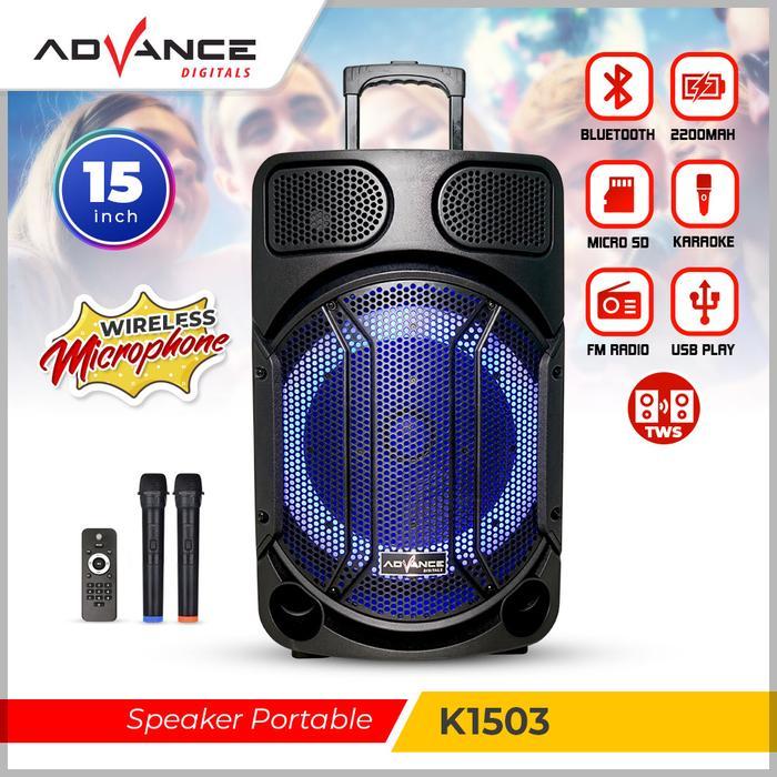 Advance Speaker Professional Portable Speaker Aktif 15 Inch K-1503
