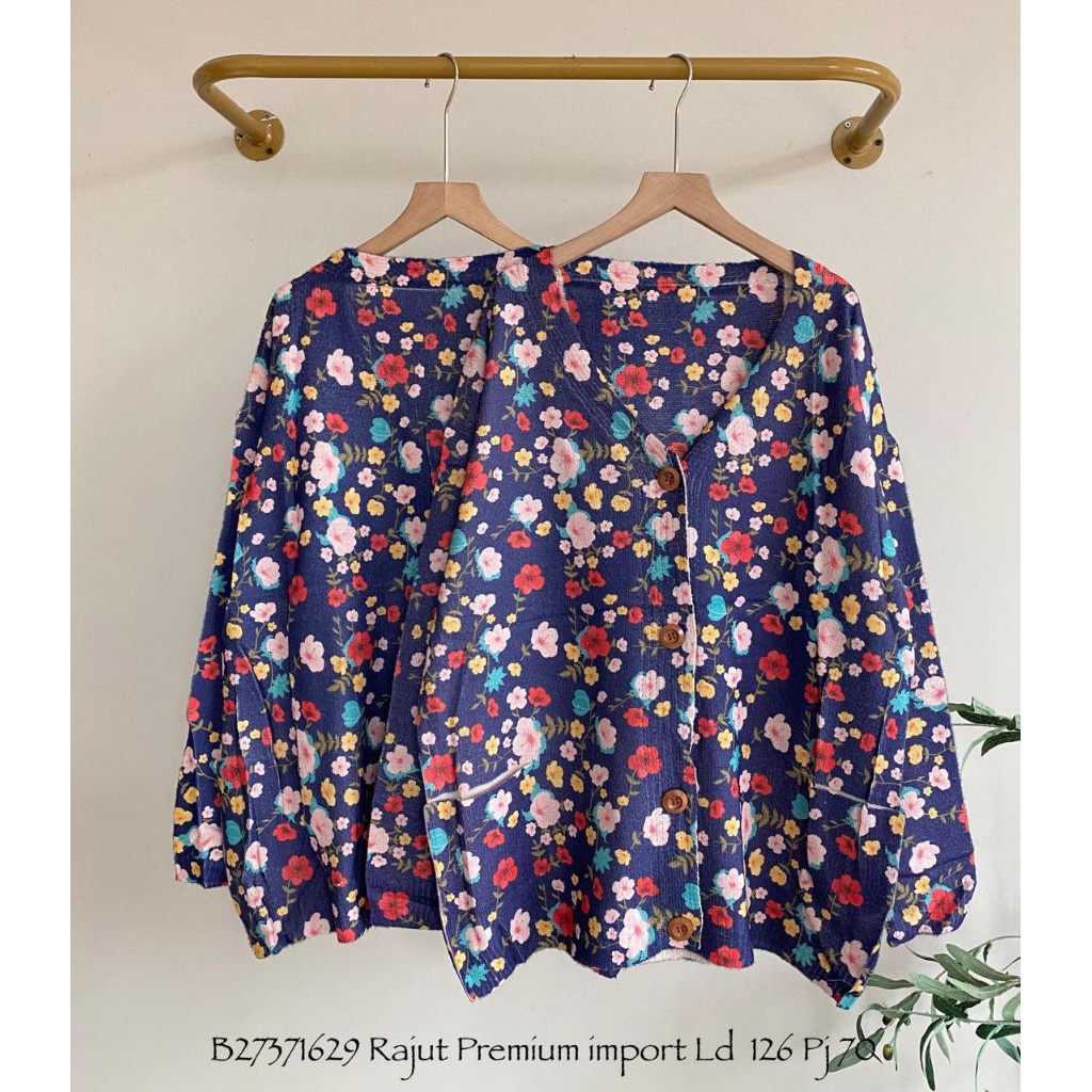kaos cardigan rajut import/atasan wanita