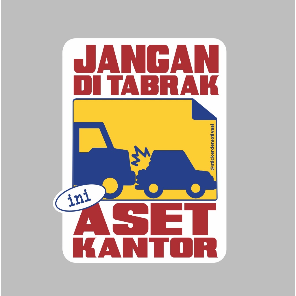 

Sticker Vinyl Unik Aestetik - Jangan ditabrak