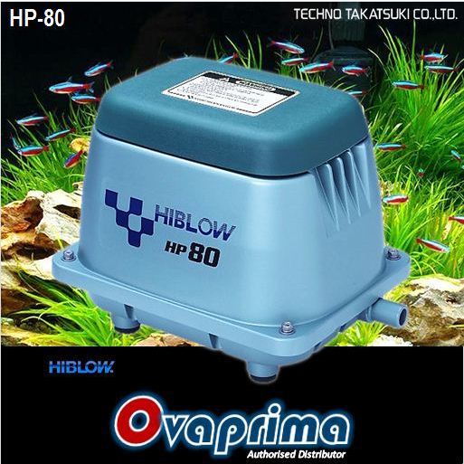 Techno Takatsuki HP-80 Hiblow Air Pump Blower Aquarium/Kolam/Limbah HP80