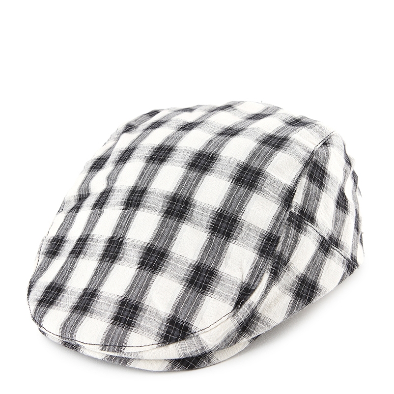 Urban State - Plaid Flat Cap - Black