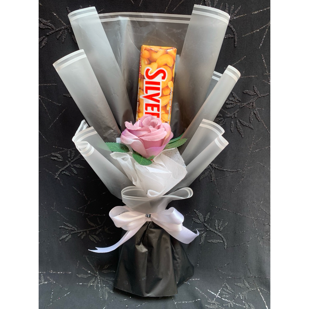 LB25-3 Buket Coklat Silverqueen 55gr Buket snack mini Buket Silverqueen satu