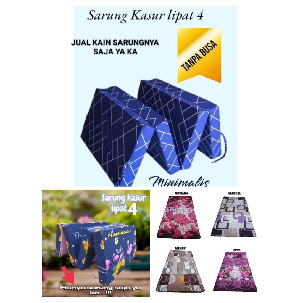 Sprei Sarung Cover Kasur Busa Lipat 4 Ukuran 200x90x20 200x90x15 200x90x10 200x90x5 Motif Club Bola 