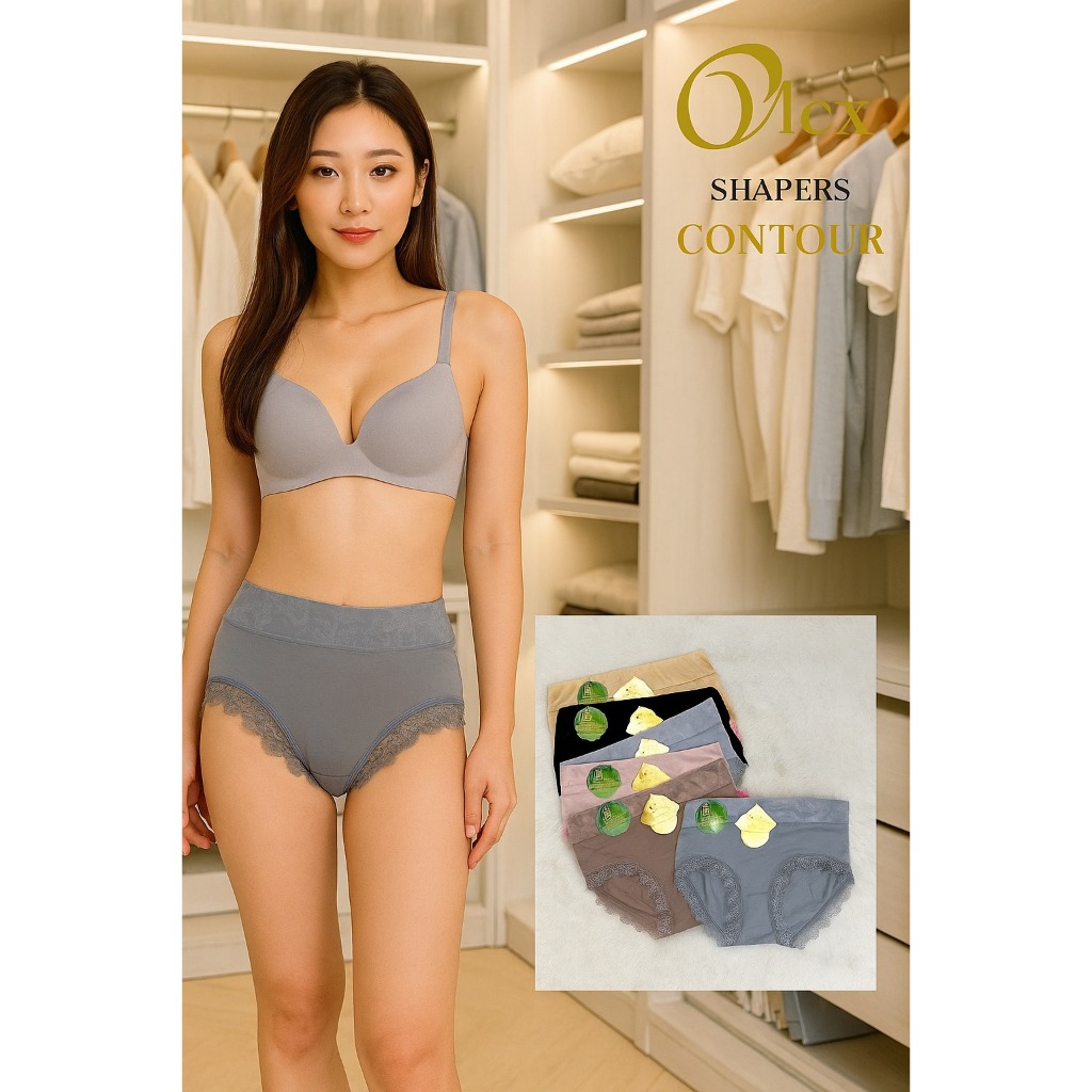 RVC75 - POLINI Celana Dalam Wanita M L XL XXL CD Cewek Katun Renda Pakaian Dalam Import Murah Underw