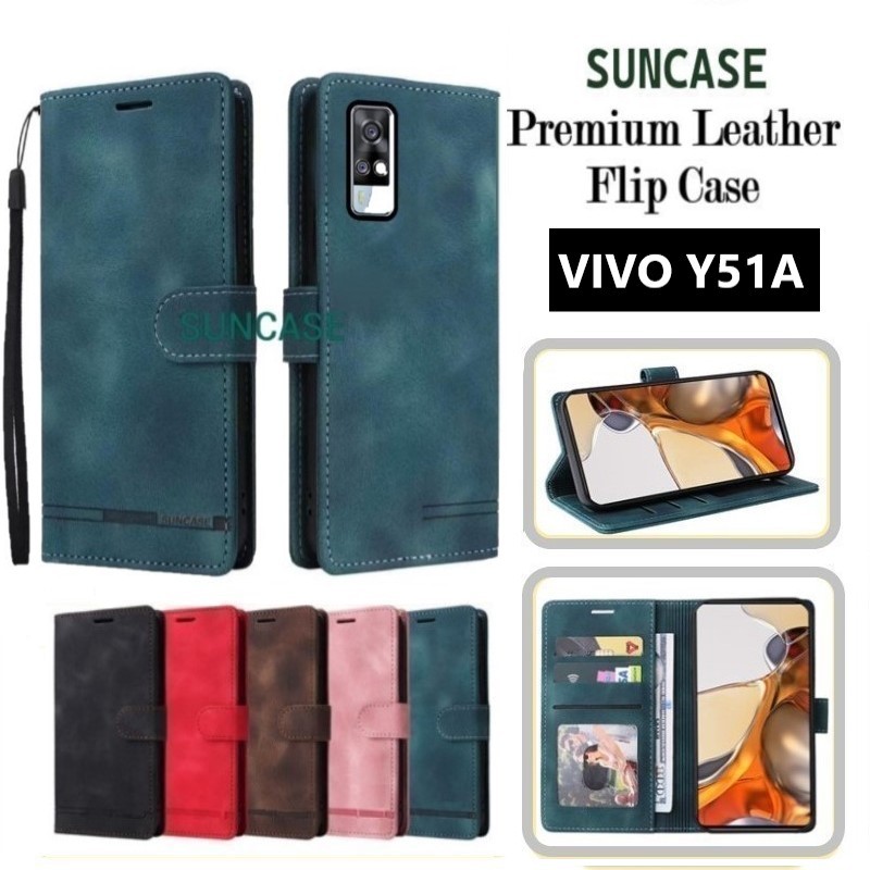 Case Vivo Y51a flip wallet case standing flip cover Handphone
