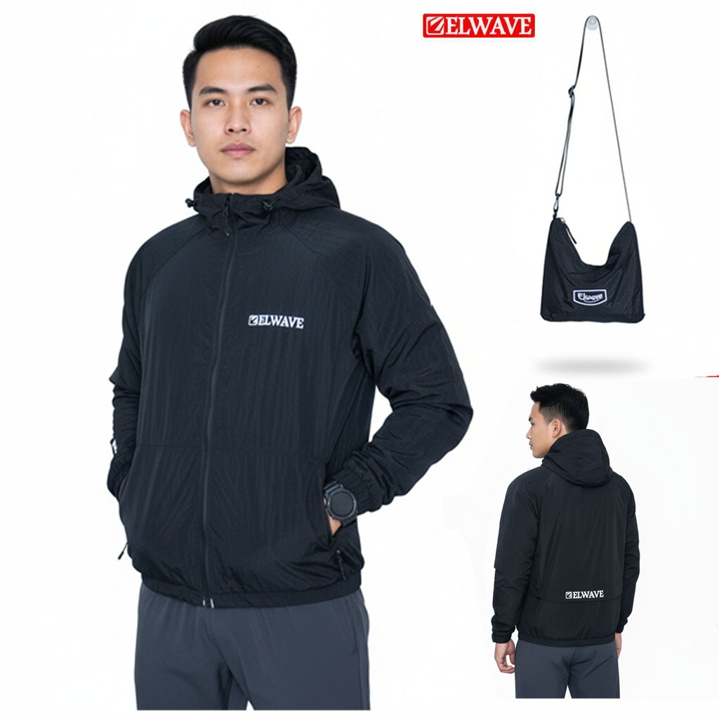 Elwave Jaket Sport Anti UV Multifungsi Bisa Jadi Tas