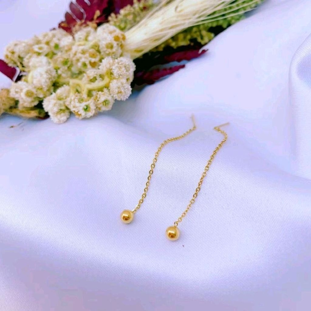 ANTING TITANIUM BULAT POLOS PASIR ANTI KARAT