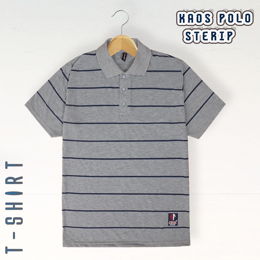 Sc - Kaos Kerah Polo Distro Stripe Salur Lengan Pendek | Kaos Kerah Pria | Kaos Polo Belang-belang