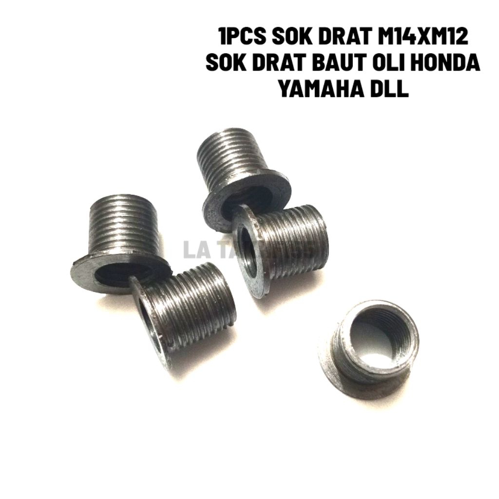 Sok Drat M14XM12 Bosh Drat Baut Oli Slek Dol Baut Oli Standar Honda Yamaha Baut Kunci 17