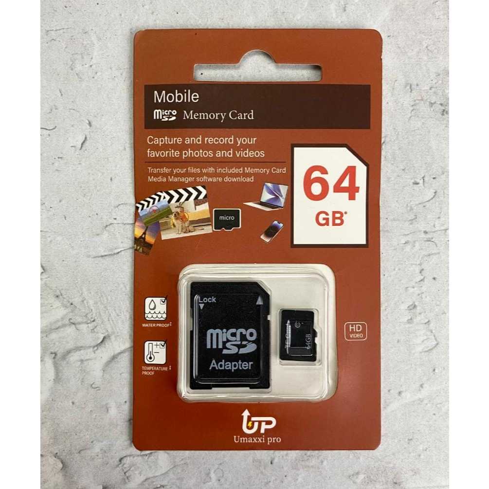 UMMAXI PRO Micro SD 64GB Memory Card HP Kartu Memori Micro SD Adapter 64 GB || Memori Card Hp 64gb |