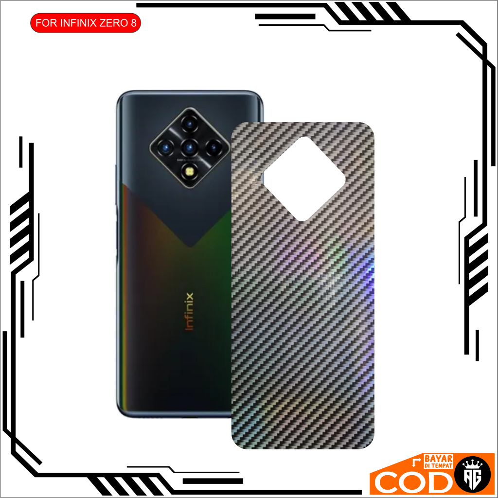 PROMO Graskin Carbon INFINIX ZERO 8 Terbaru Anti Jamur Pelindung Belakangan HP