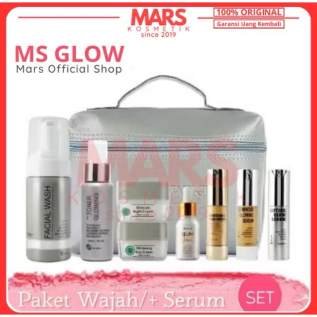 paket lengkap skincare ms glow