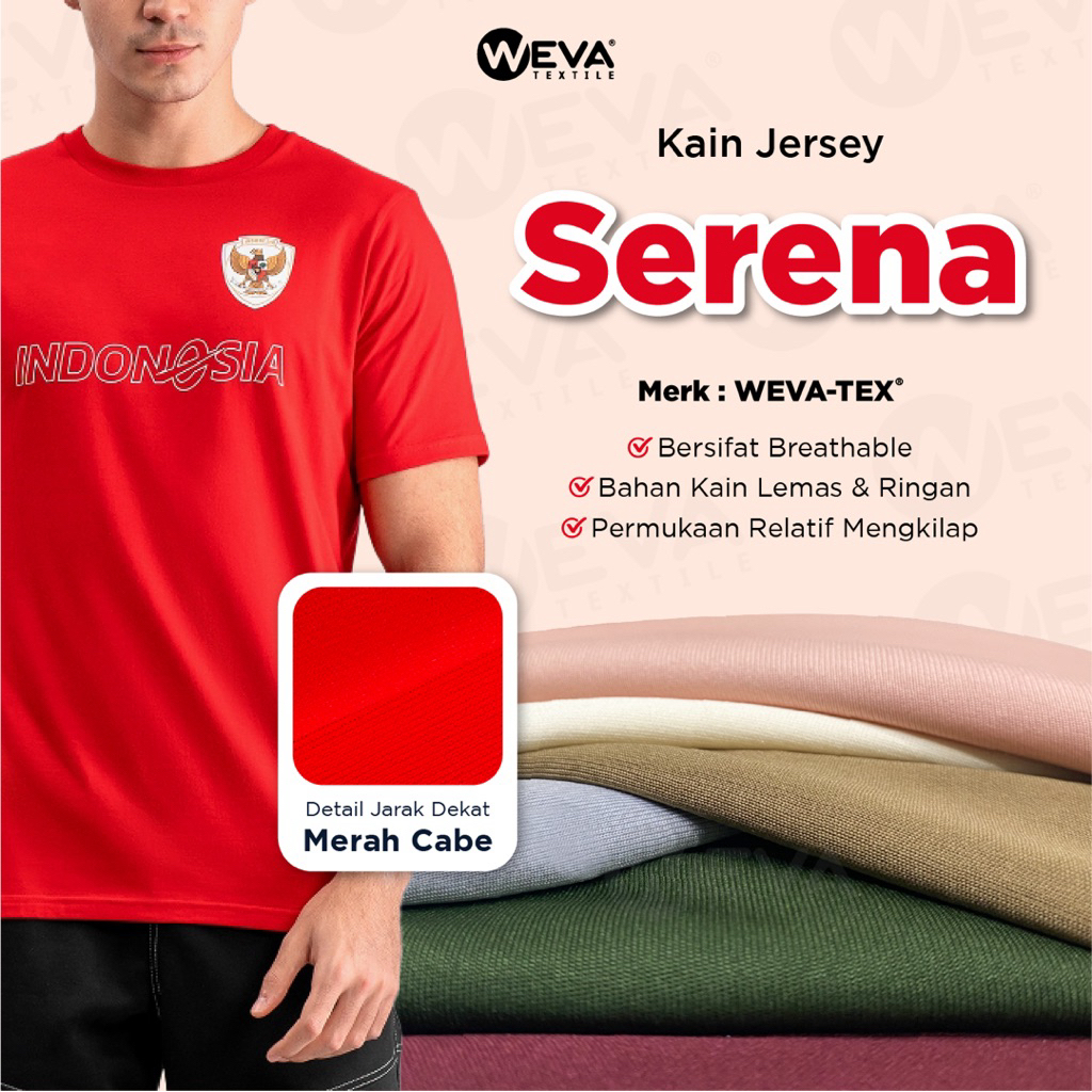 Bahan Kain Jersey Dryfit Serena - Kain Drifit Weva Textile