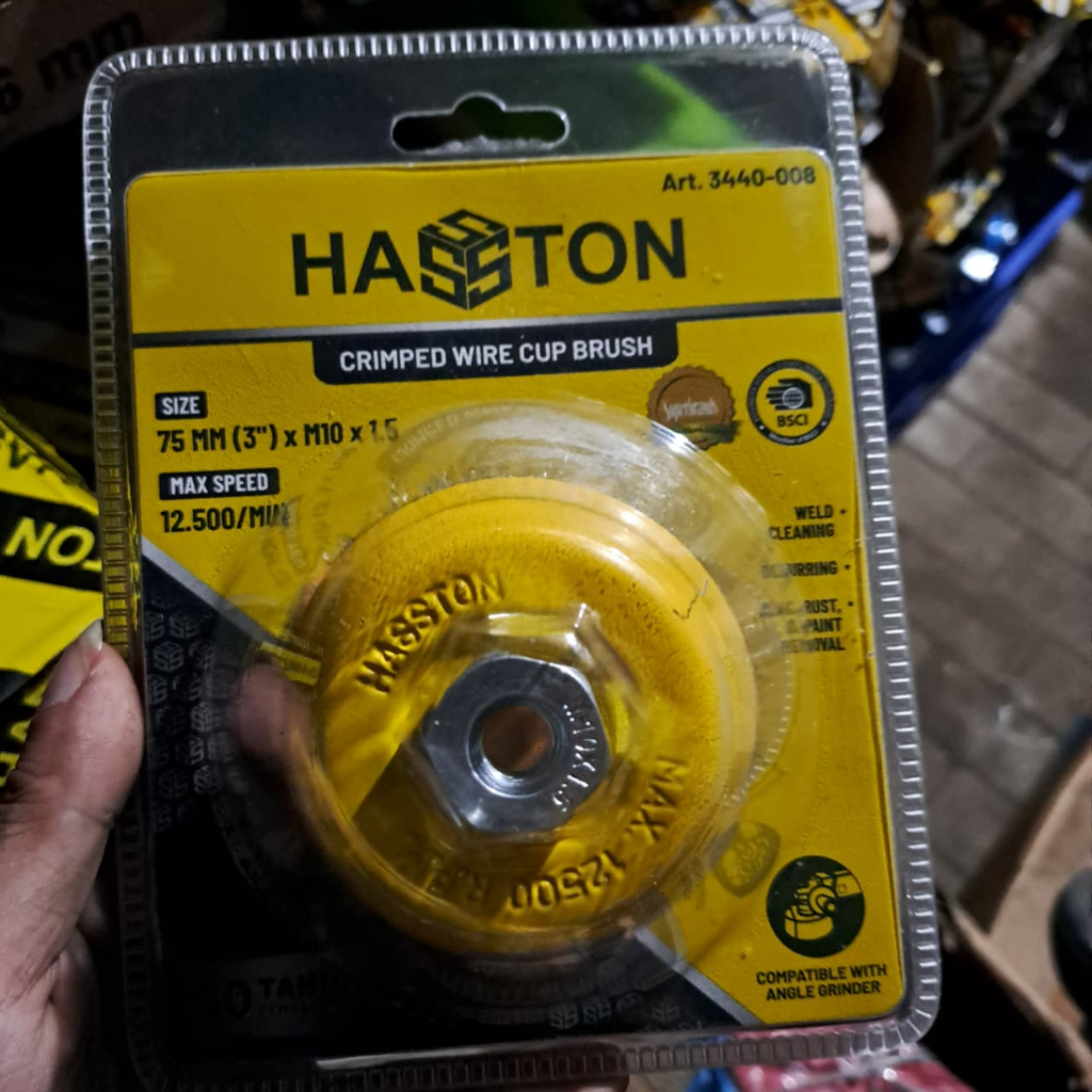 Sikat Mangkok Gerinda 3 Inch Sikat Kawat Gerinda Hasston / Sikat Kawat Gerinda