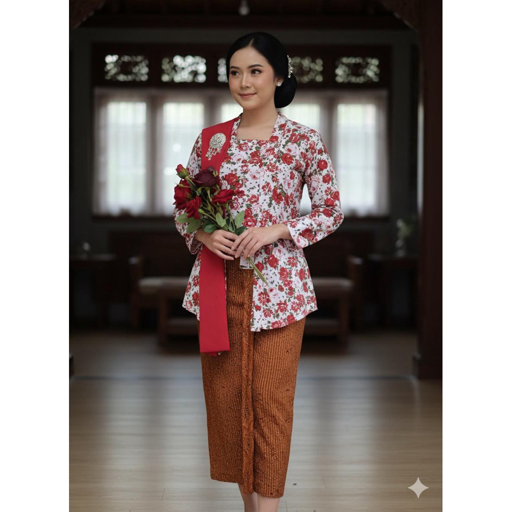 KEBAYA KUTUBARU MODERN MODEL BUNGA JADUL MARIA