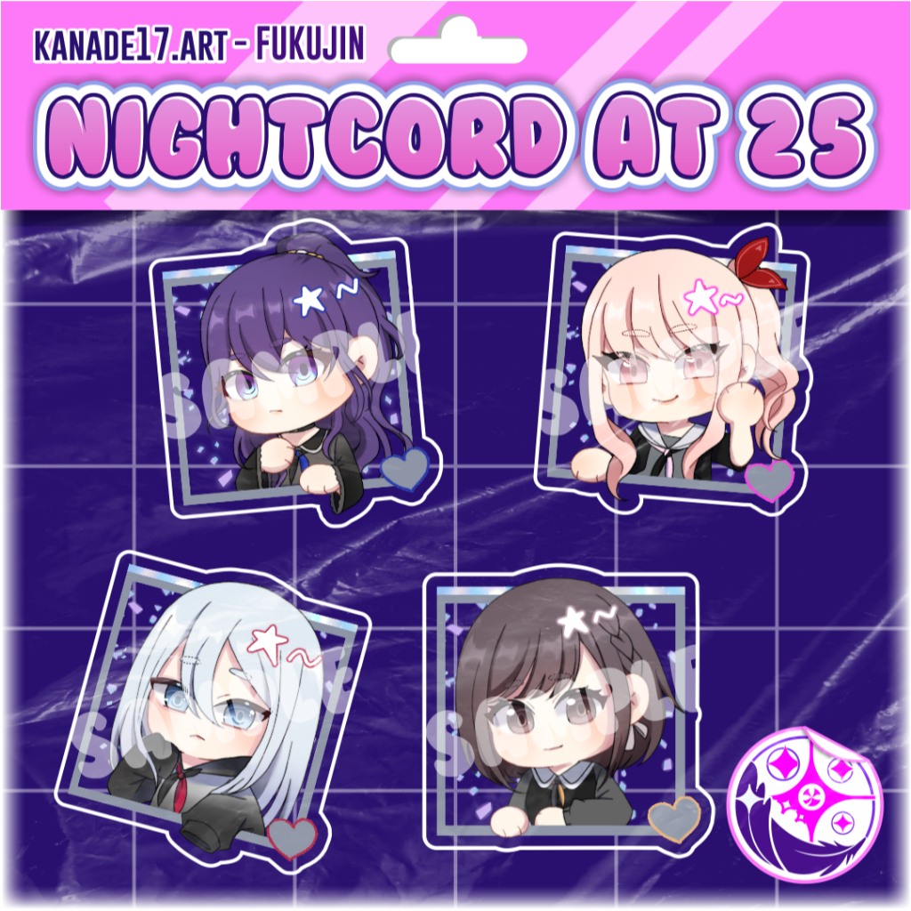 Project Sekai : Nightcord At 25 Keychain & Sticker [ FANMERCH ]