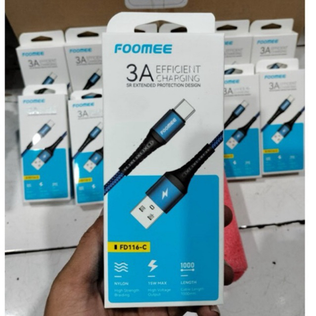 Foomee FD116-C Cable Type C Fast Charging 3A Nylon FD116C