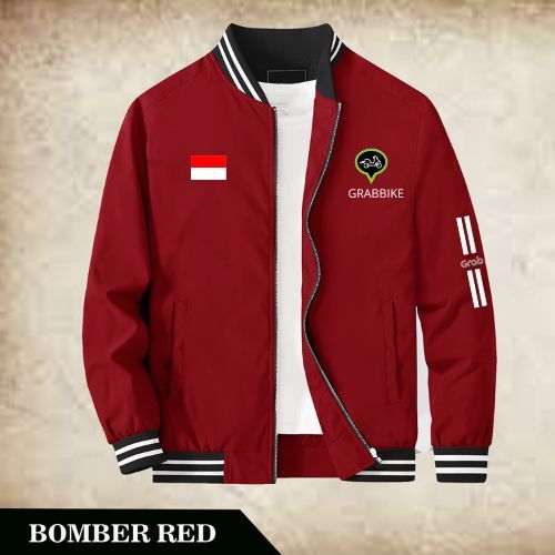 Diskon  Jaket Bomber Pria Grab Tebal Terbaru Jakey Ojol Grab Jaket Grabbike GrabFood Driver Ojol Jac