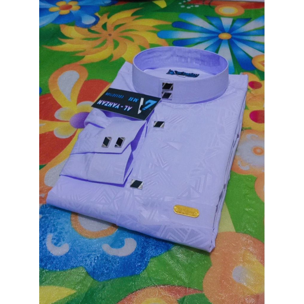 KEMEJA KOKO SULTAN PRIA LENGAN PANJANG MOTIF EMBOS PREMIUM