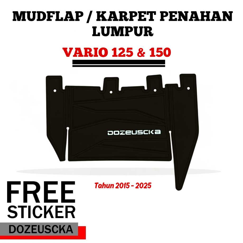 MUDFLAP VARIO 125 dan VARIO 150 karpet penahan lumpur anti retak bahan karet premium