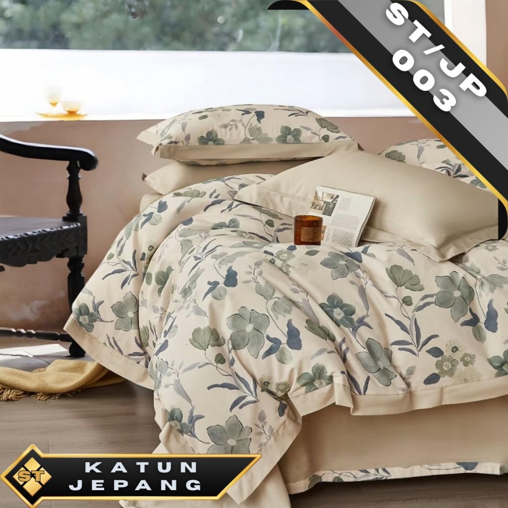 Sprei Katun Jepang Karet Keliling Ukuran 160x200