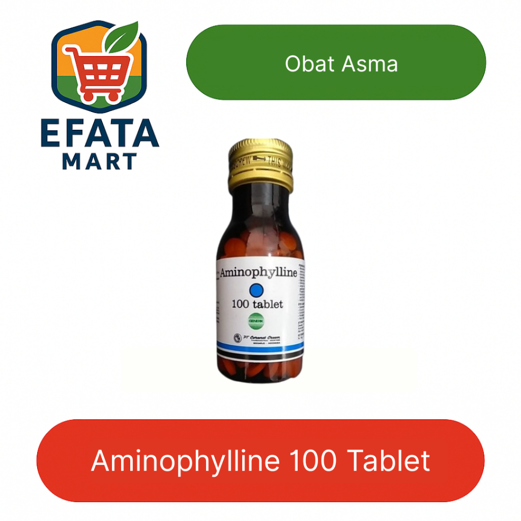 Aminophylline Coronet Botol 200 mg Isi 100 Tablet | Untuk Obat Asma
