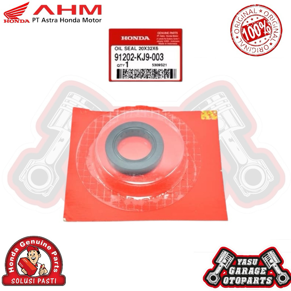 91202-KJ9-003 Sil Seal As Puly Puli Gardan Belakang 20x32x6 Beat Scoopy Spacy Vario 110 125 Fi Karbu