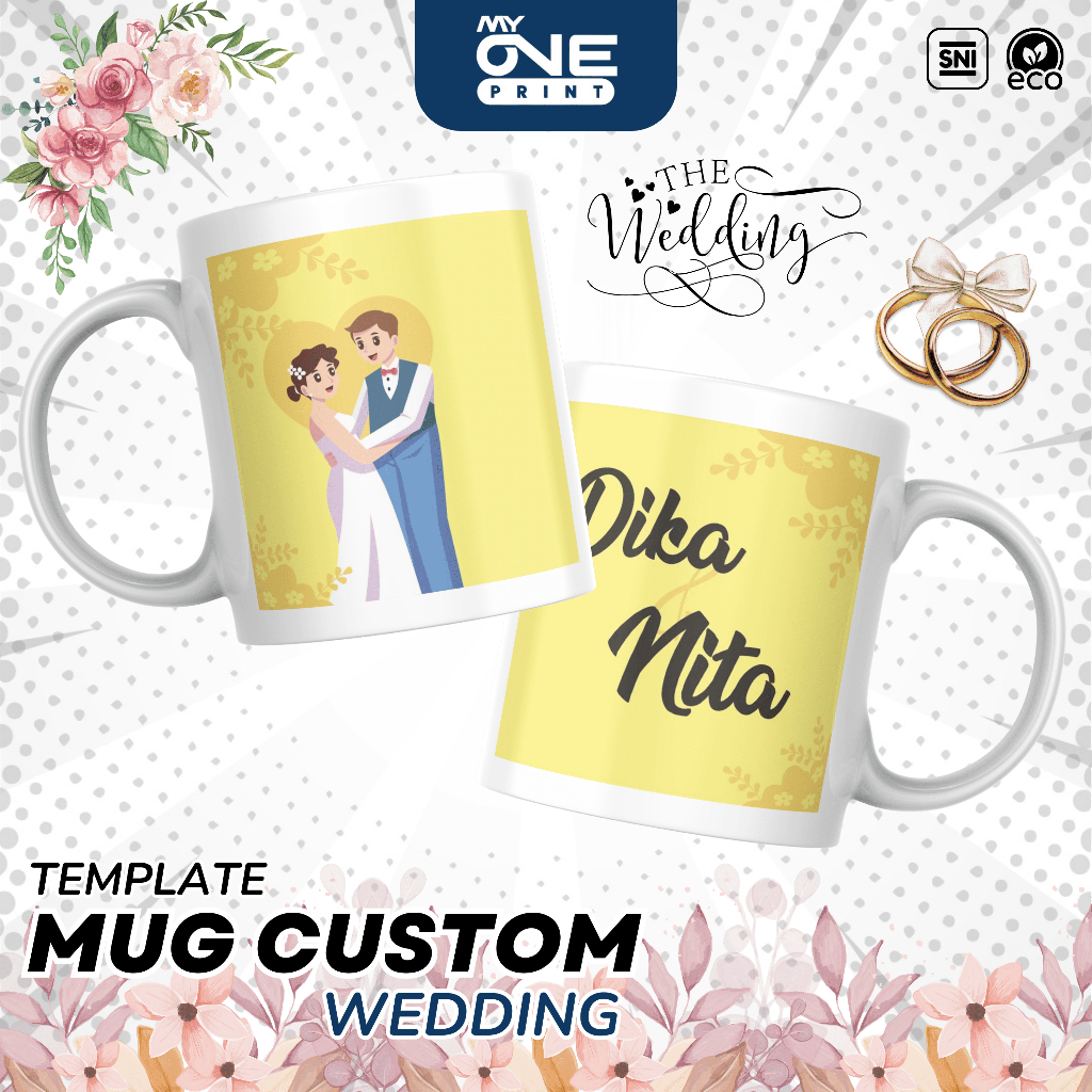 CUSTOM MUG EDISI WEDDING ll MUG CUSTOM BY SQ ONE