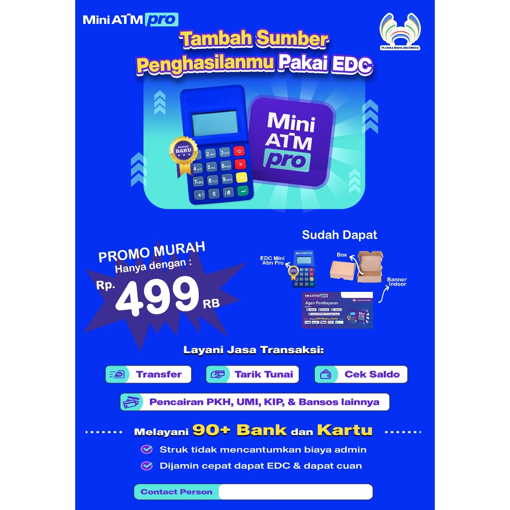 MESIN EDC (MINI ATM PRO) TERMURAH (FREE BANNER)