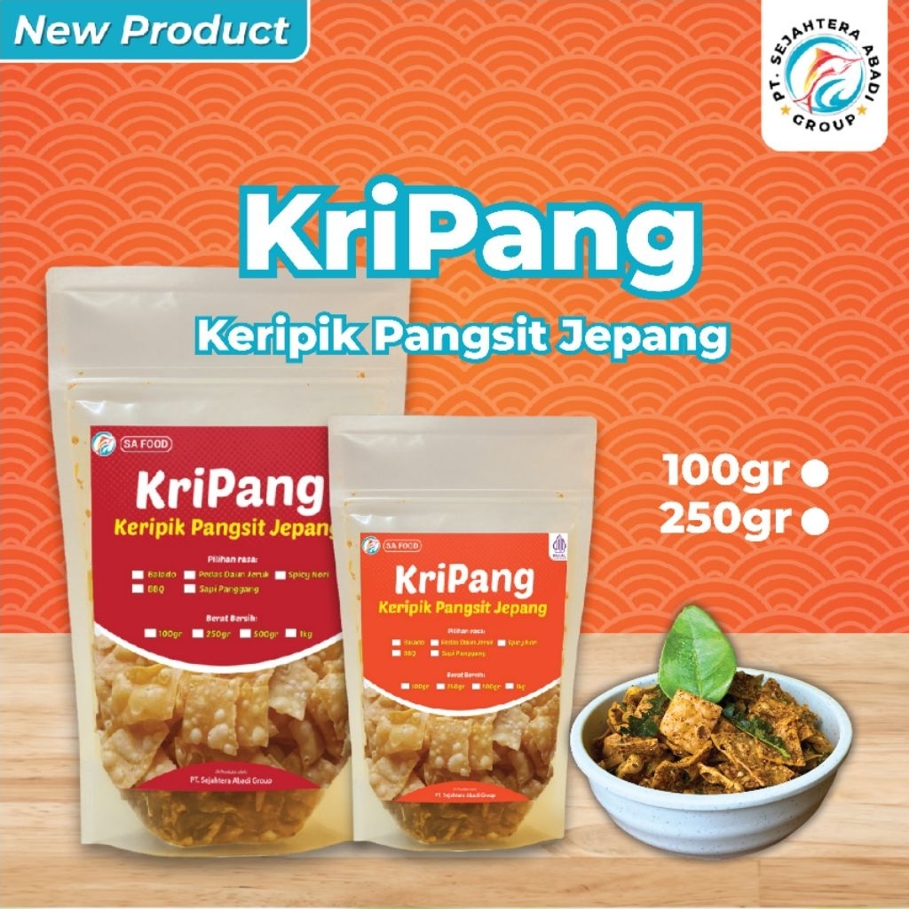 

(Snack Kripang) Keripik Pangsit Jepang Varian Hot dan Sweet 100gr dan 250gr