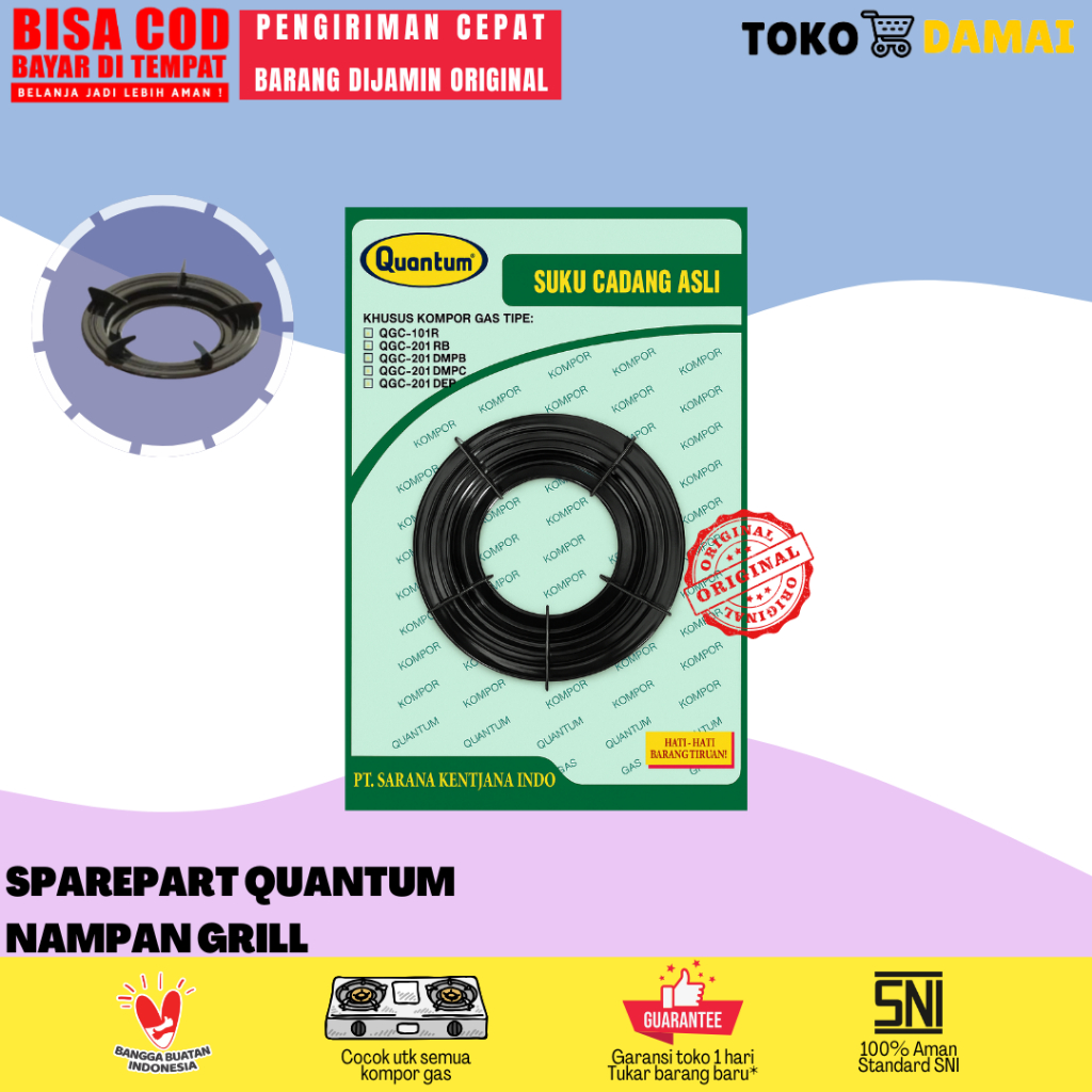 Quantum Sparepart Nampan Grill Kompor Original / Tungku Bulat Kompor Quantum