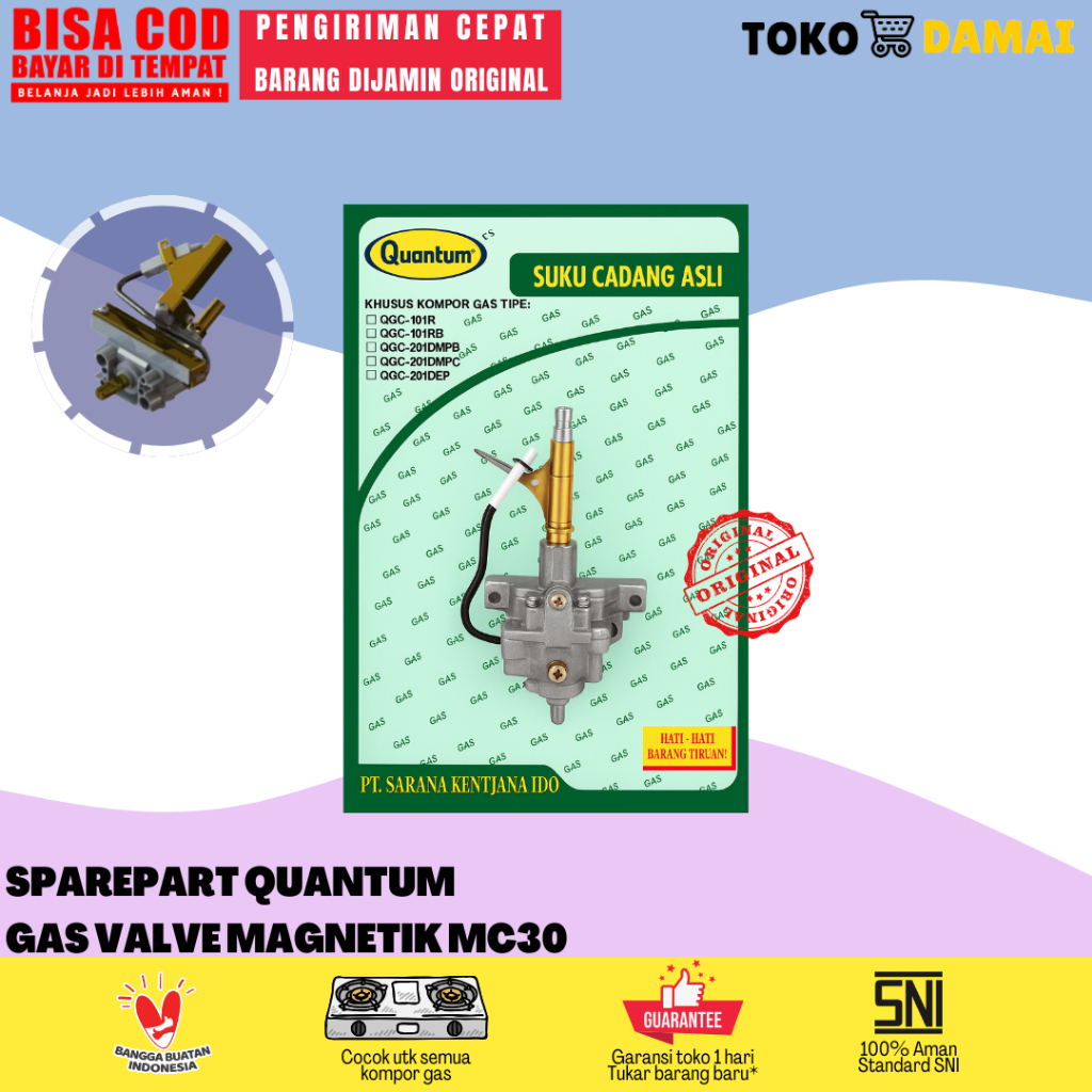 Quantum Sparepart Gas Valve Magnetik / Pemantik Magnetik Quantum ORIGINAL