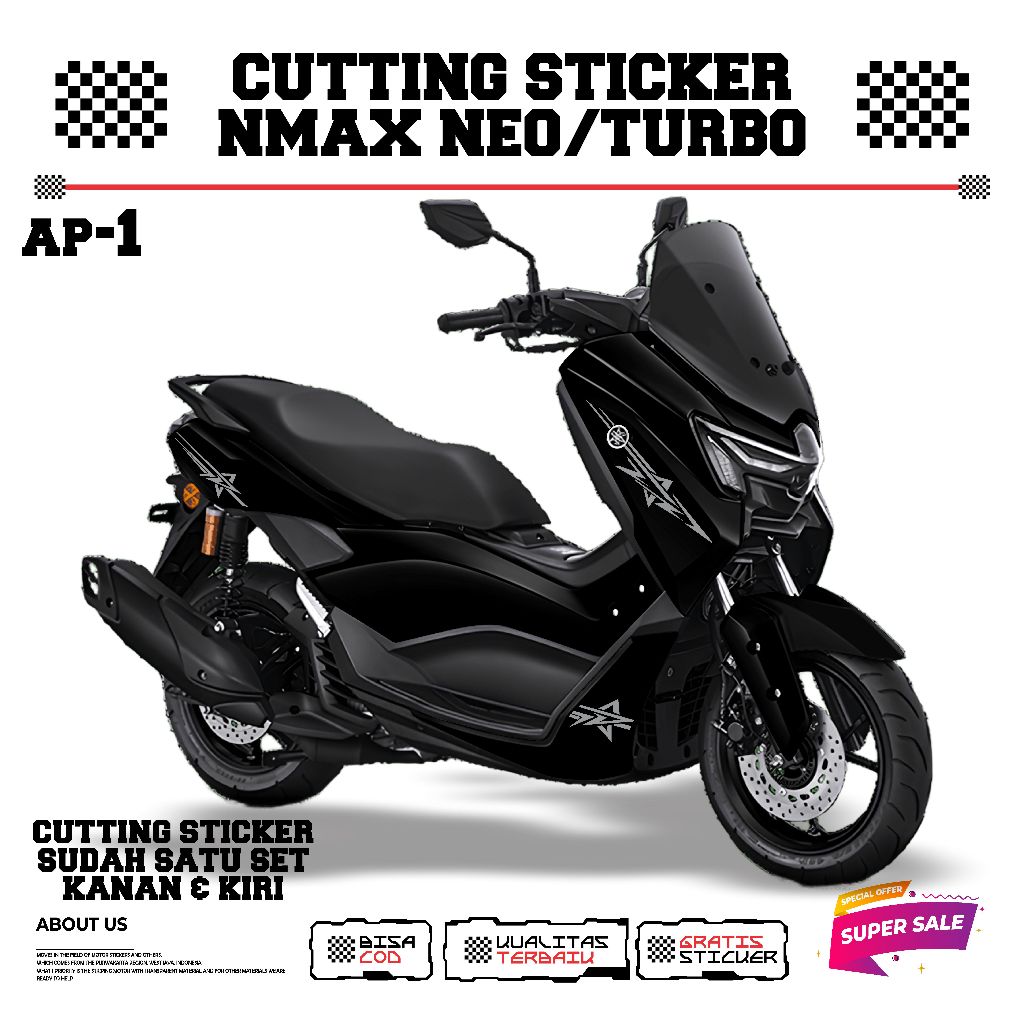CUTTING STICKER MOTOR NMAX NEO 2025 CUTTING STICKER ELEGANT BINTANG