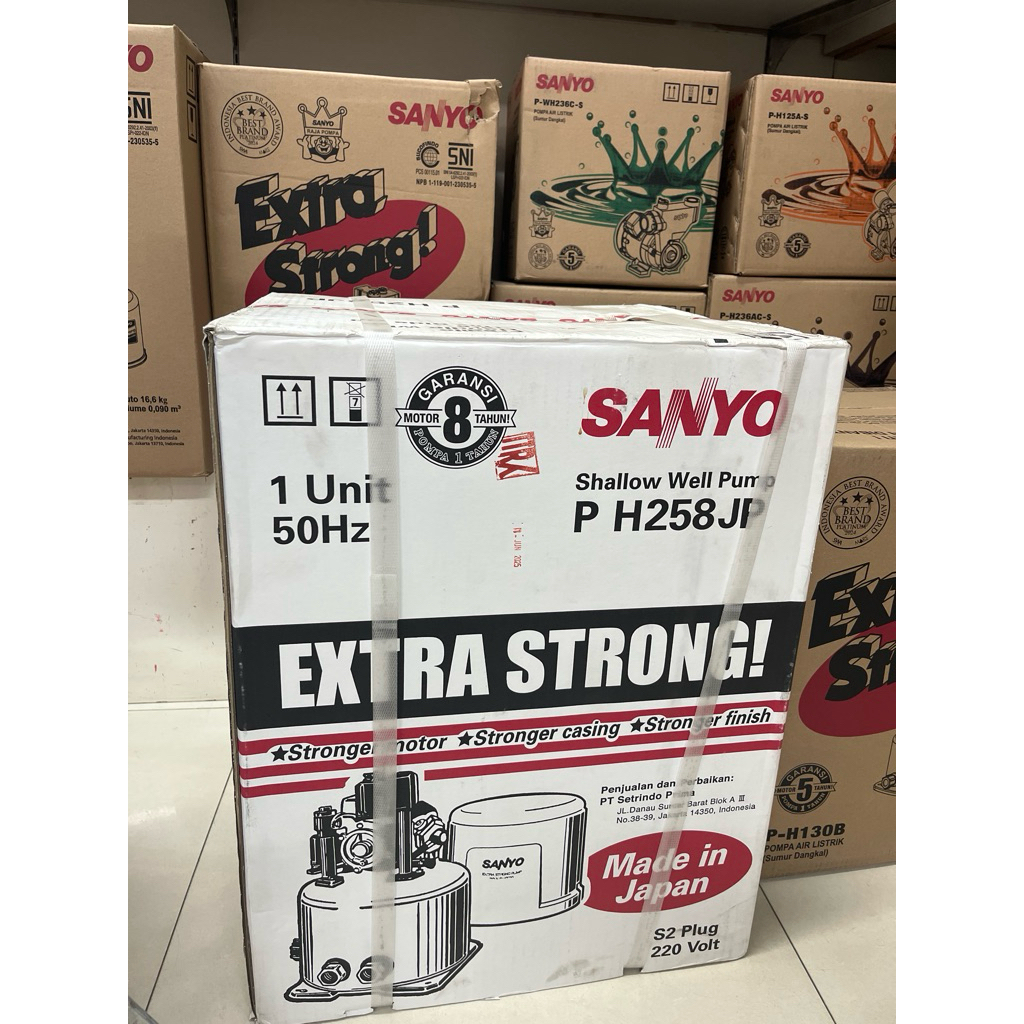POMPA AIR SANYO PH258JP  / PH-258JP / PH 258 JP ASLI JAPAN OTOMATIS GARANSI RESMI SANYO