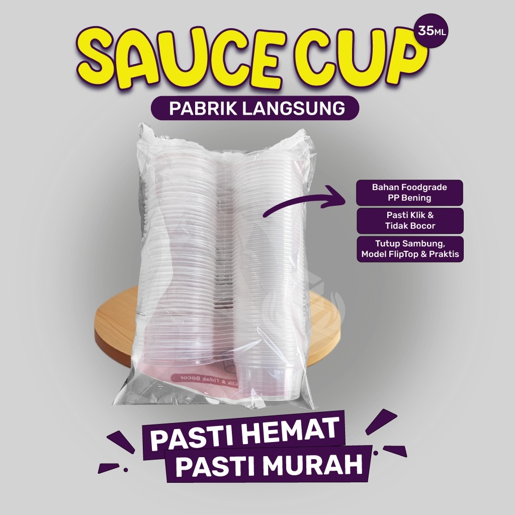 Cup Sauce  35 Ml Sauce Cup 35 Ml Thinwall Cup (Isi 50 Pcs-WSC-35)