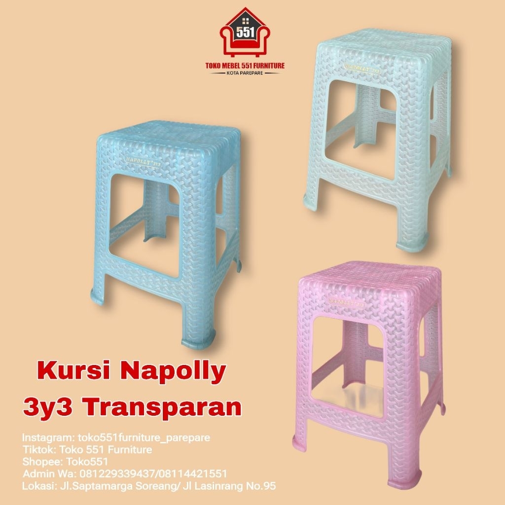 Kursi Napolly 3Y3 Transparan