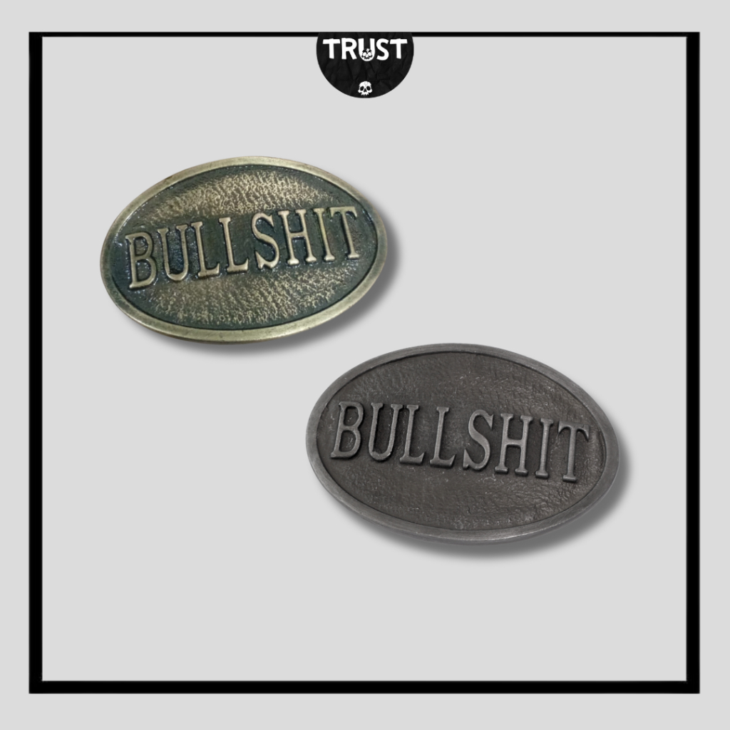 BULLSHIT Belt Buckle + Leather Belt Bahan Logam | Ikat Pinggang Pria Lepas Pasang | MakewithTrust
