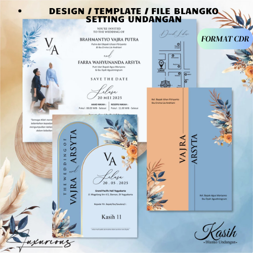 File Setting Desain Undangan BLANGKO Kasih 11 - Template Undangan Pernikahan