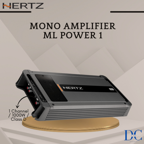 Mono Amplifier Mobil - Amplifier ML Power 1 Hertz - 1 Channel - 1000W - Class D Mono Amplifier - Pre