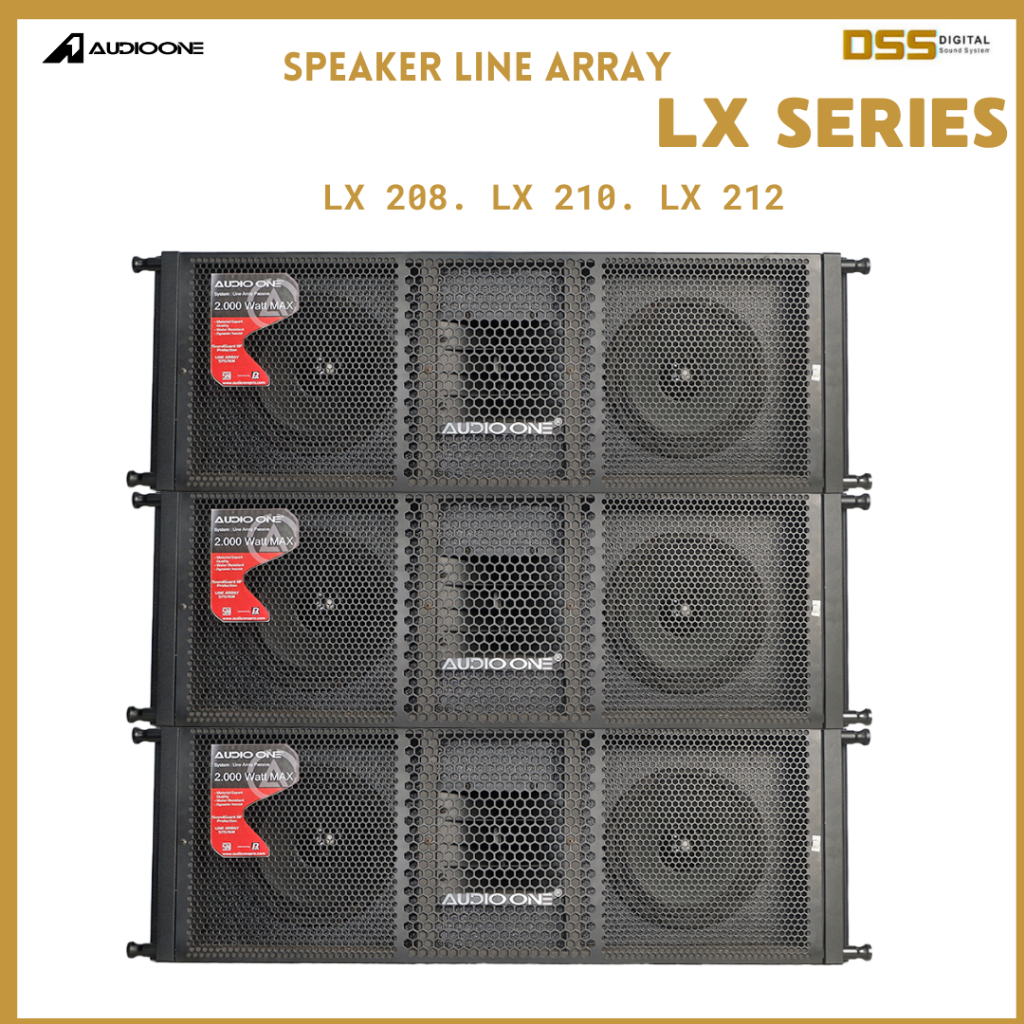 Speaker Line Array Pasif Double 8/10/15 Inch AUDIO ONE LA 208/210/212 S RMS 2000 Watt Original I DSS