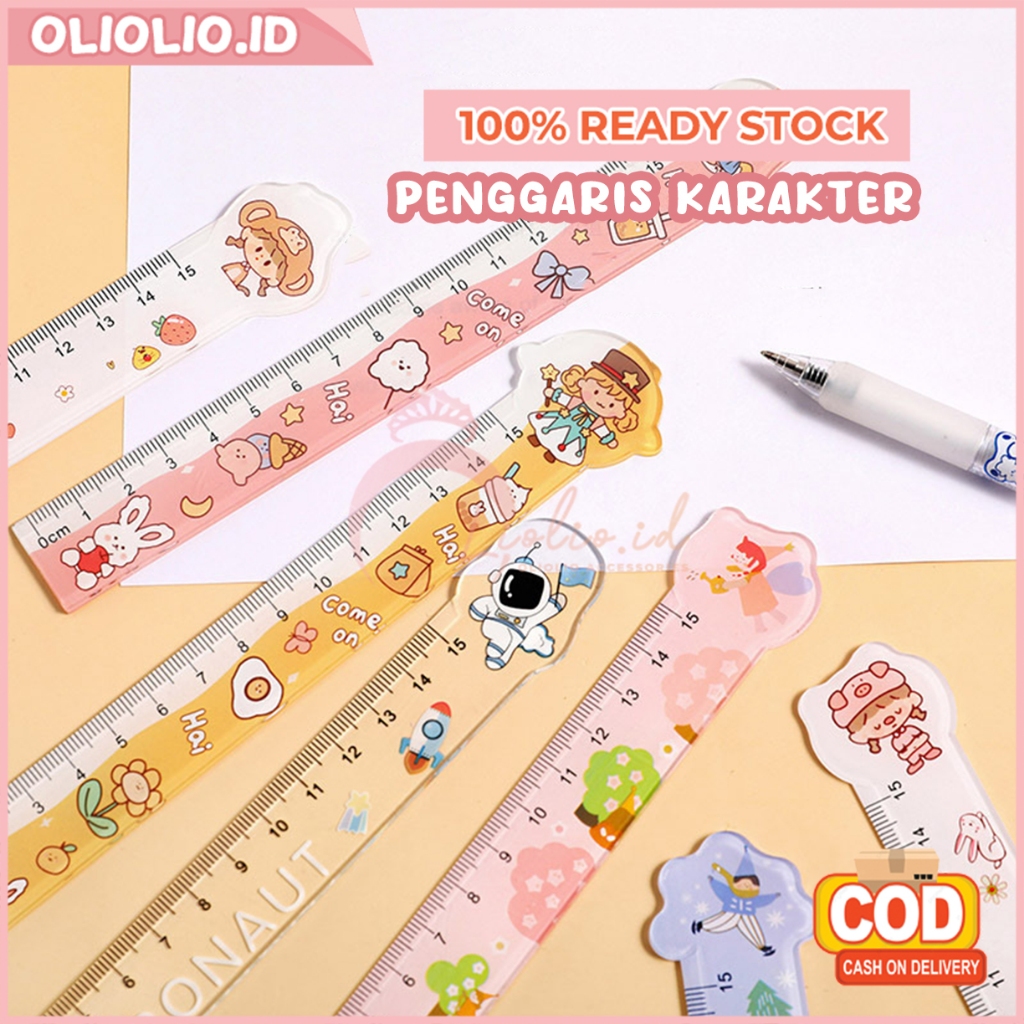 

Penggaris Anak Aesthetic Lucu 15cm Karakter Kartun Astronot Alat Tulis Anak Kekinian