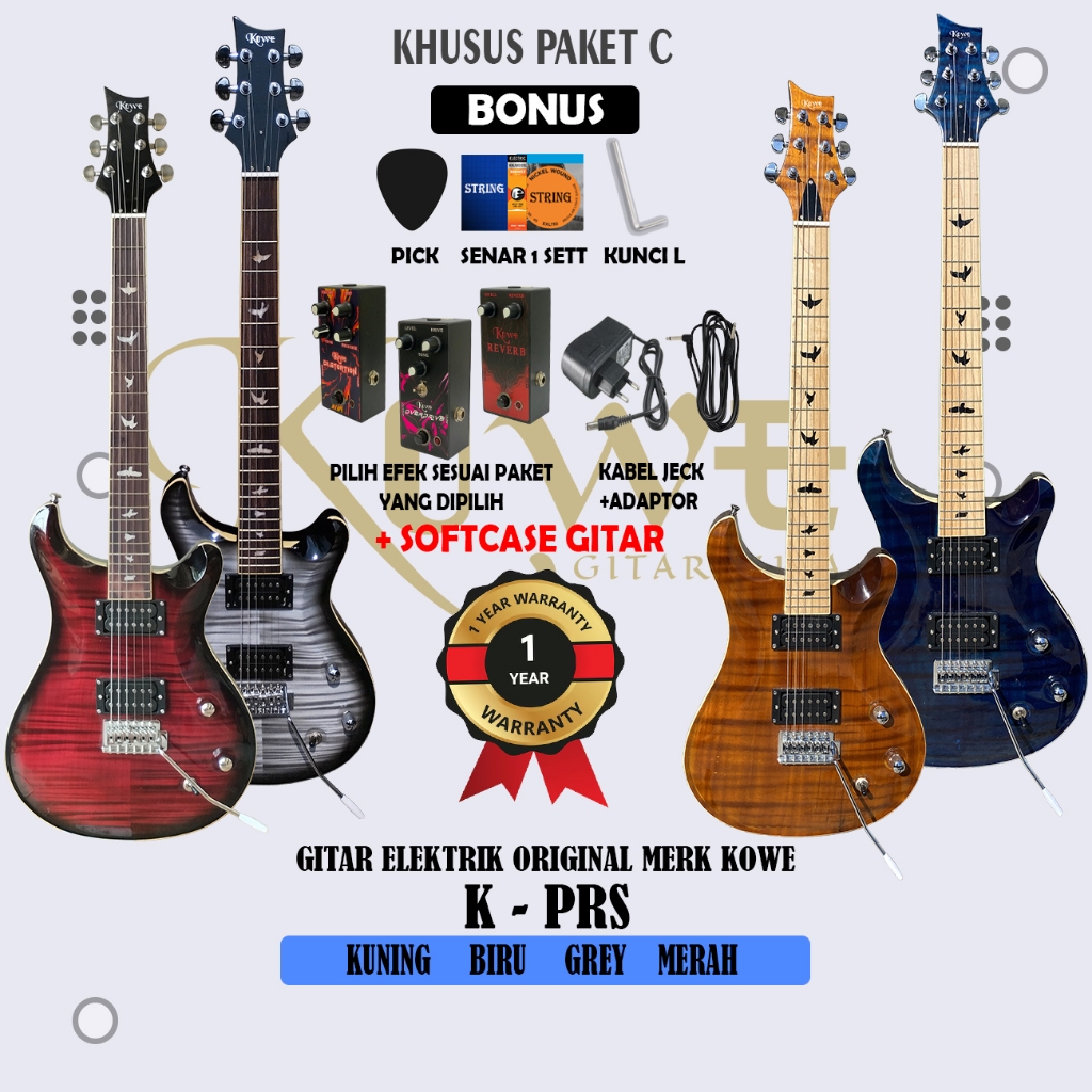 Gitar Listrik K-PRS Merk KOWE original Best Seller