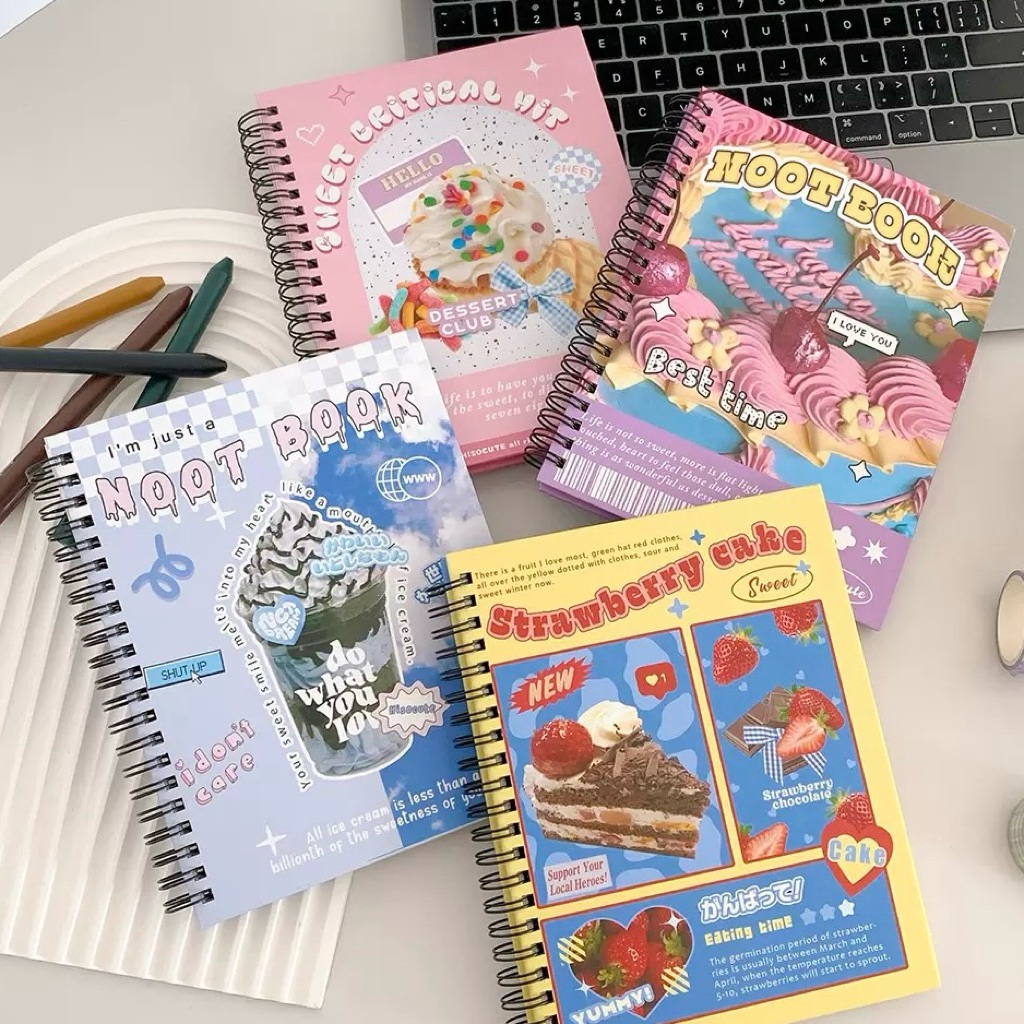 PINKY ROW - Aesthethic CAKES Note Book Planner - Planner - Note Book - Agenda Planner